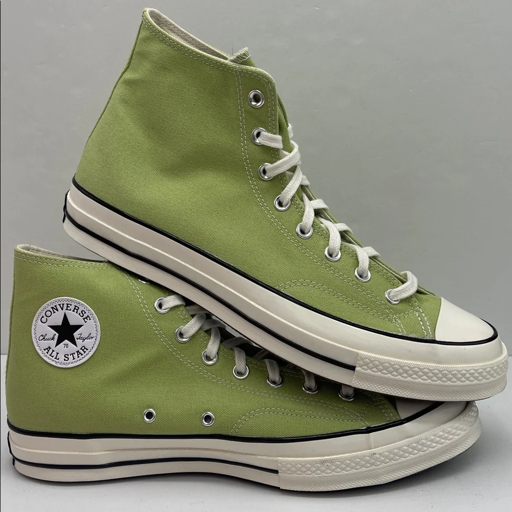 Converse Men’s A04585C CHUCK 70 HI VITALITY GREEN/EGRET/BLCK High Tops Sneakers